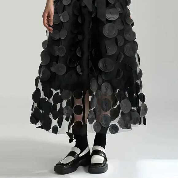 NEW! BOHO A Line TULLE Circles SKIRT SZ XL - Picture 7 of 7